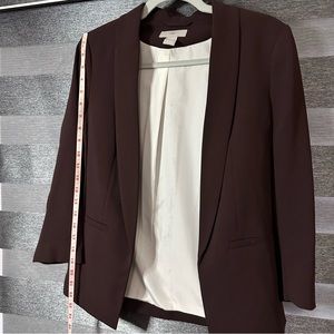 H&M dark purple straight cut blazer